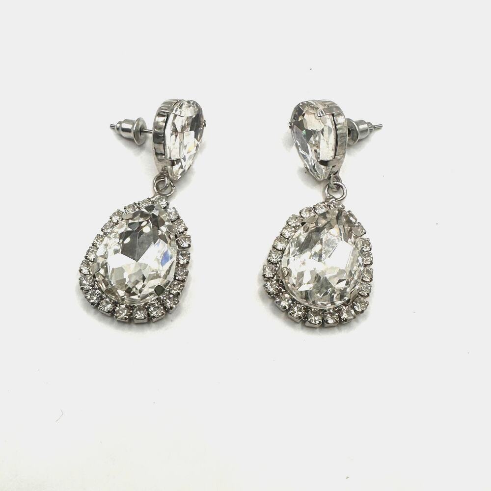 Bridal Earrings Formal Evening Cocktail Party Teardrop Dangle Costume Jewelry